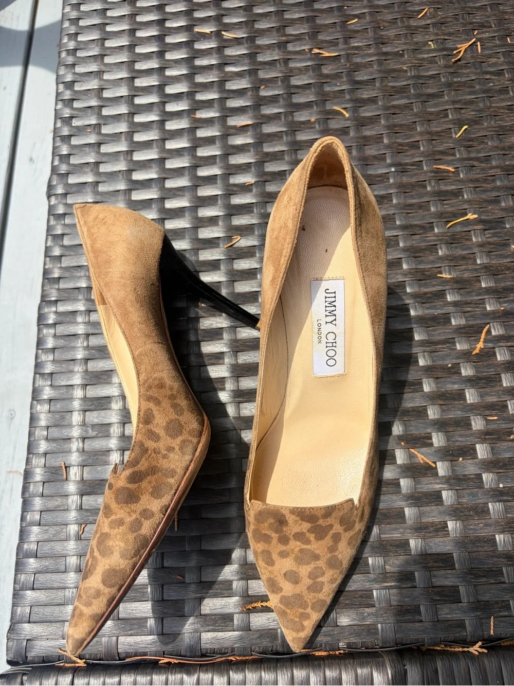 Jimmy Choo Leopard-Print Pointed Toe Pumps - Brown